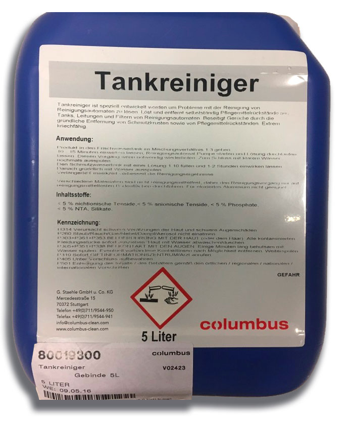 Columbus Tankreiniger (5 Liter Konzentrat)
